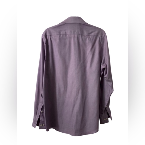 Michael Kors Mens No Iron Lavender Check Dress Shirt Size 15.5 (see mesurmnts) - Picture 5 of 6